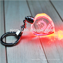 Keychain en cristal léger de LED pour la décoration ou les cadeaux de vacances